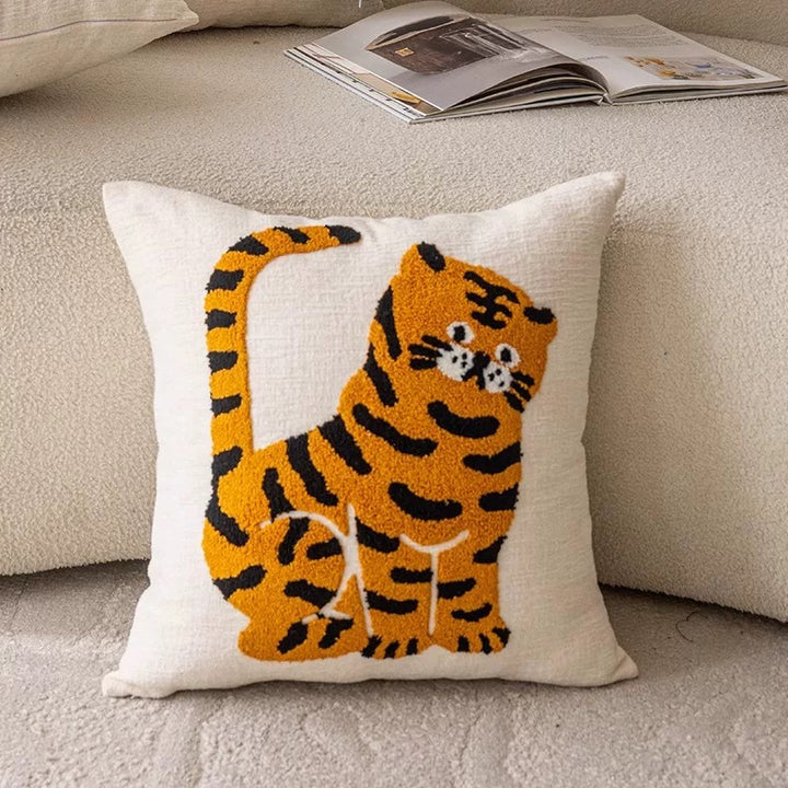 Plush Animal Print Throw Pillow