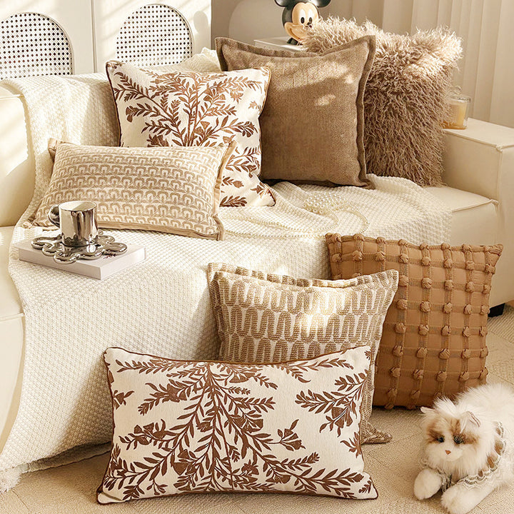 Embroidered Decorative Throw Pillow