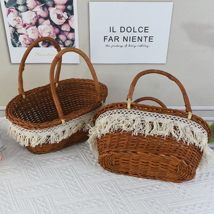 Stylish Wicker Picnic Basket
