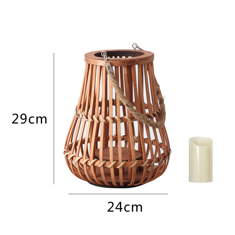 Stylish lantern with hemp handle