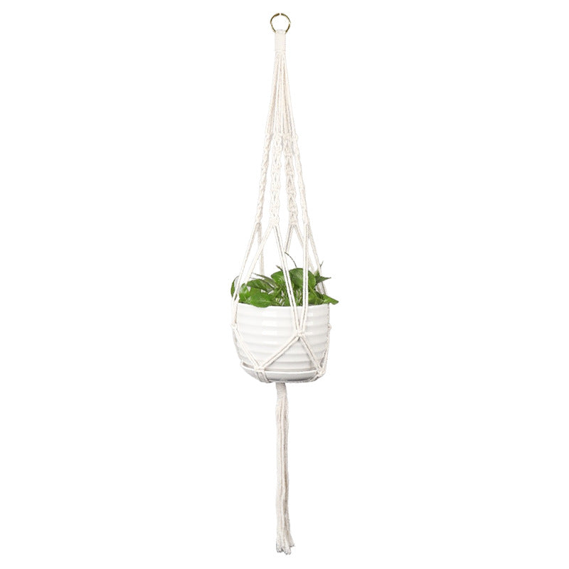 Plant-hanging macrame shelf