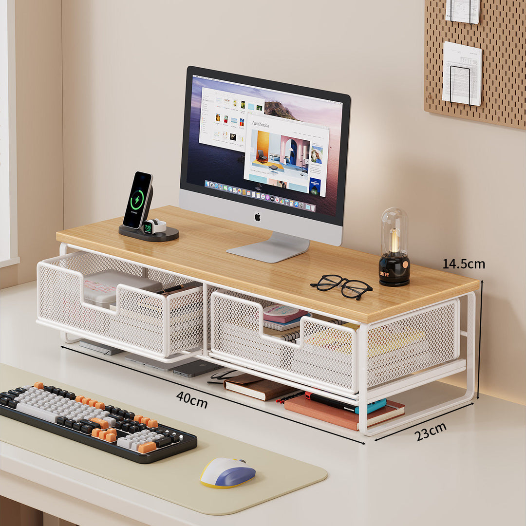 Multi-Function Desk Organizer with Mesh Storage Boxes