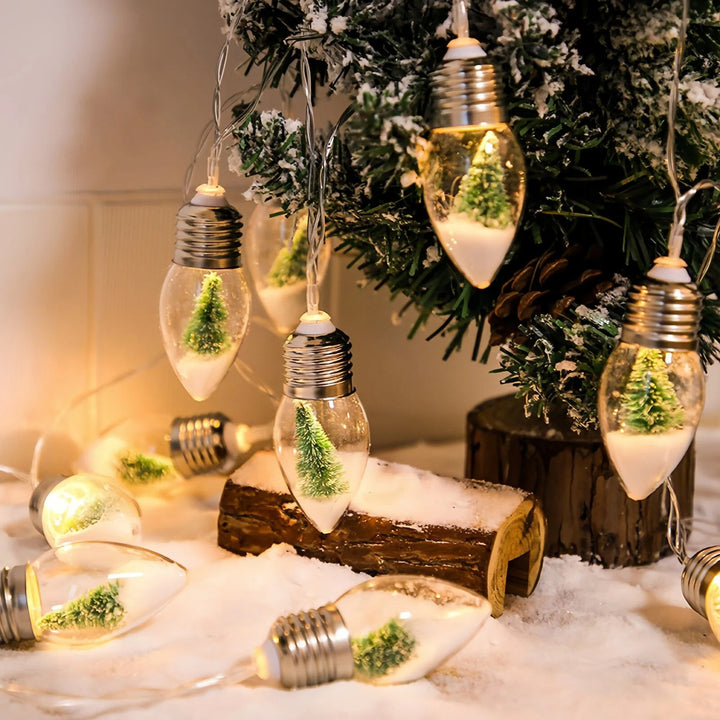 Christmas Snow Globe LED Lamp String Lights