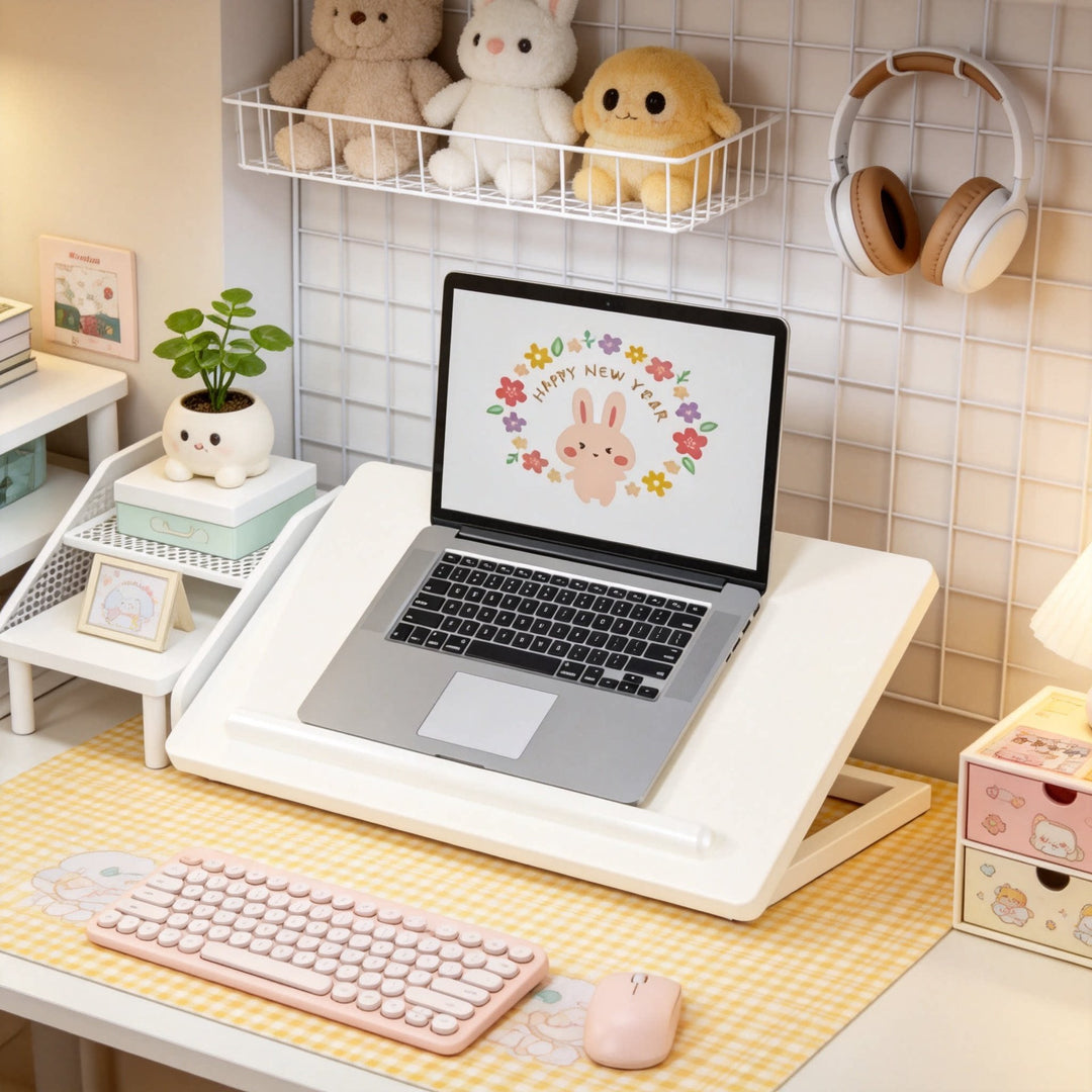 Ergonomic Adjustable Tilting Laptop Stand with Anti-Slip Stop