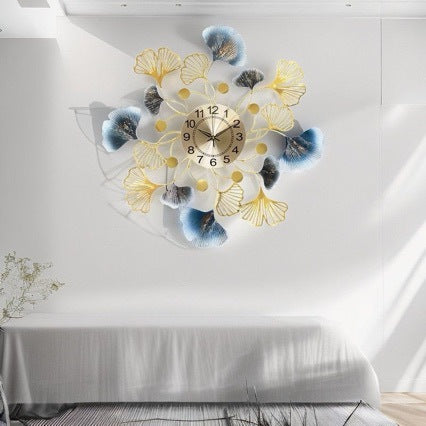Elegant Ginkgo Leaf Decorative Wall Clock