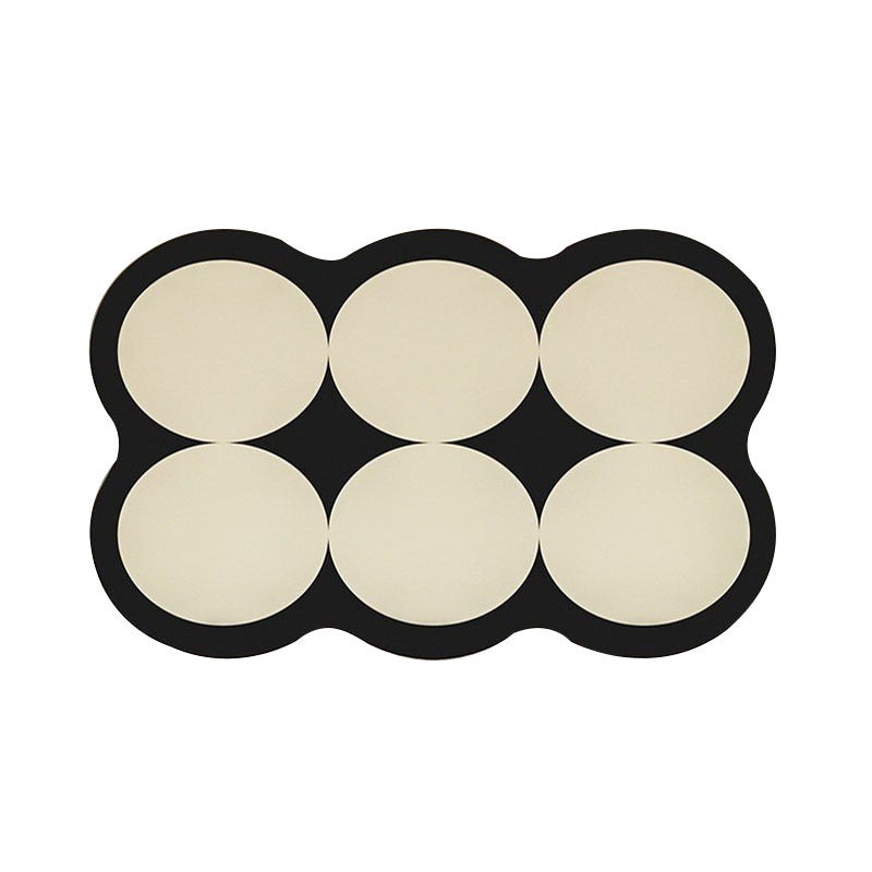 Absorbent Non-Slip Bathroom Mat with Circular Cushion Pads