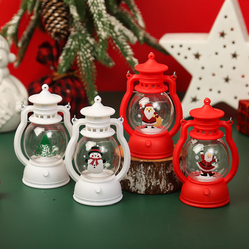Decorative Christmas lantern with Santa Claus motif