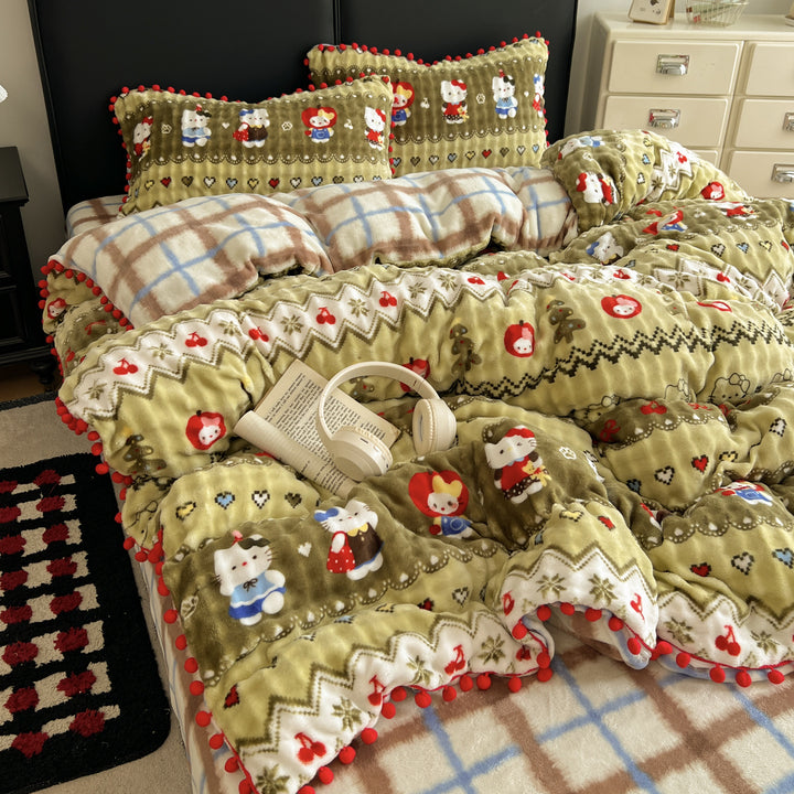 Soft Textured Bedspread Set
