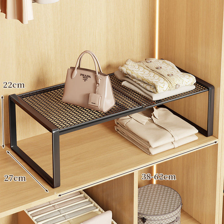 Adjustable Metal Closet Shelf Riser Organizer