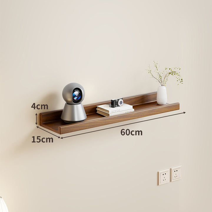 Wall-Mounted Floating Display Shelf with Raised Lip Concealed Brackets