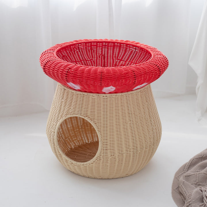 Cat bed with integrated sleeping area