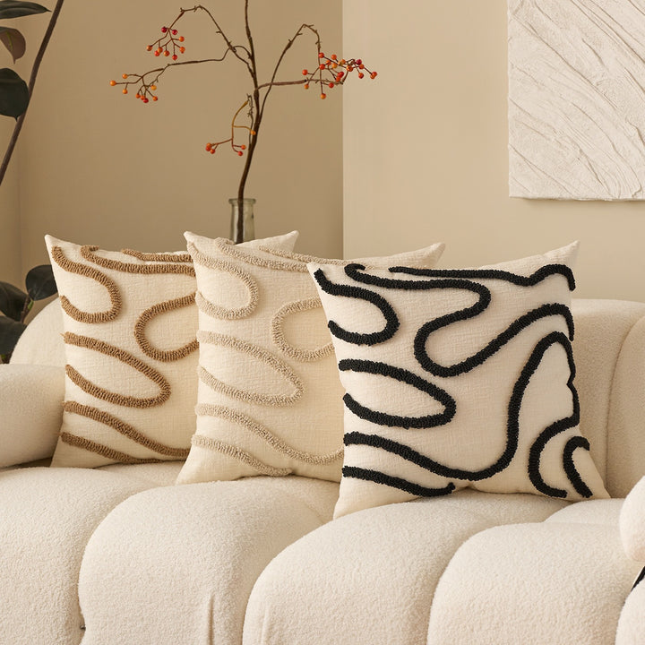 Textured Abstract Design Throw Pillow