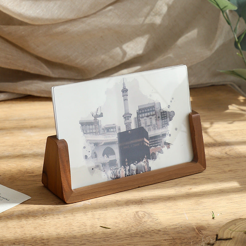 Stylish Wooden Photo Stand for Home Display