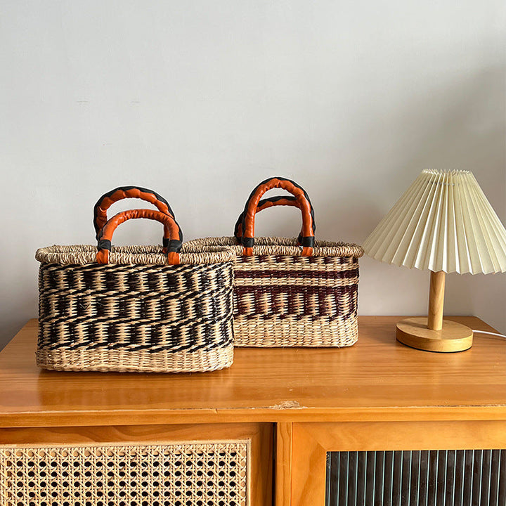 Handwoven shopping basket