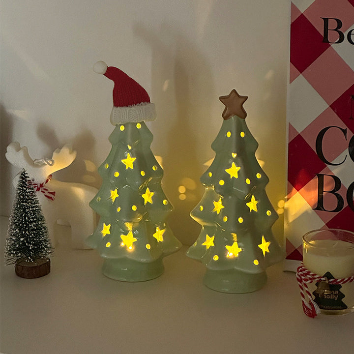 Decorative Ceramic Christmas Tree Lamp
