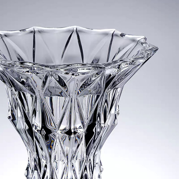 Crystal Cut Decorative Flower Vase