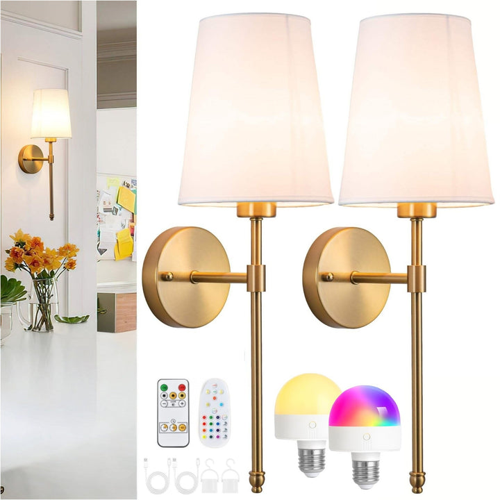 Elegant Satin Gold Wall Lamp