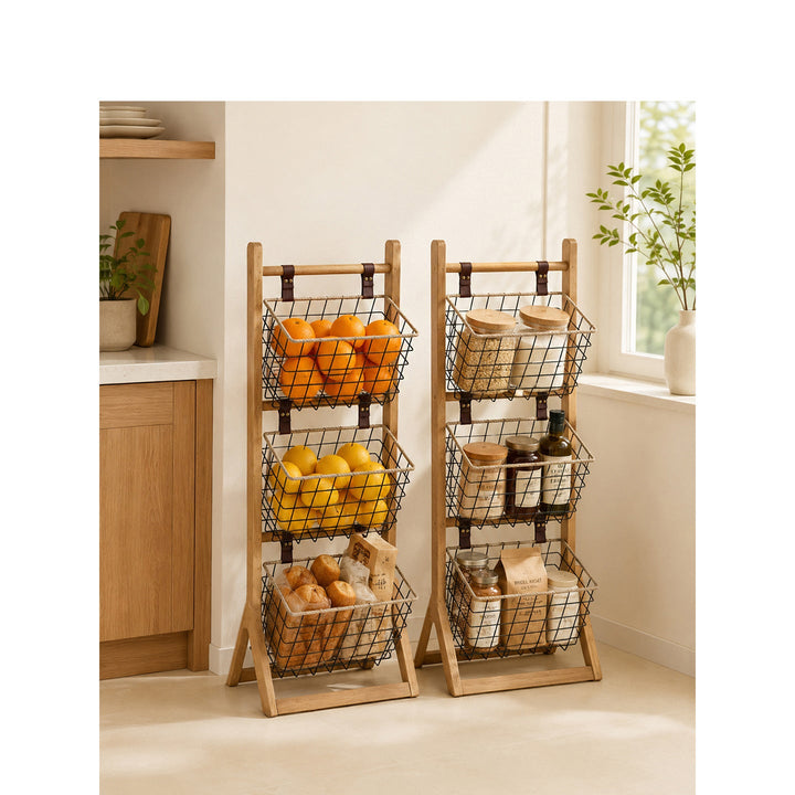 Multifunctional Wire Basket Stand
