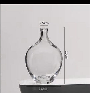 Elegant Clear Glass Decorative Vase