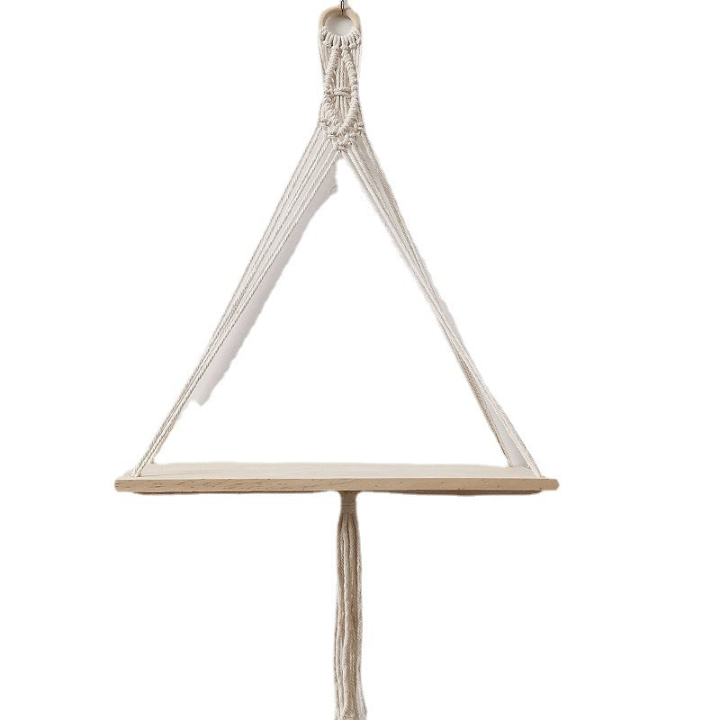 Macramé Wall-Mounted Decorative Shelf