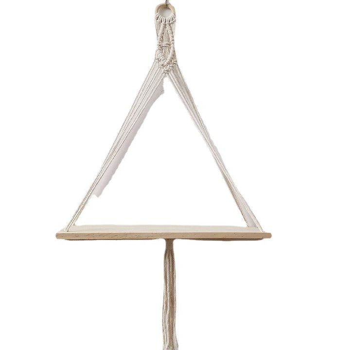 Macramé Wall-Mounted Decorative Shelf