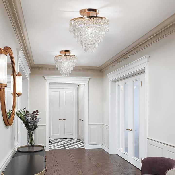 Elegant Crystal Drop Ceiling Light