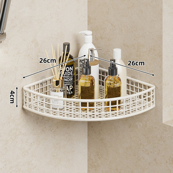 Corner Wall-Mounted Metal Mesh Bathroom Shower Shelf