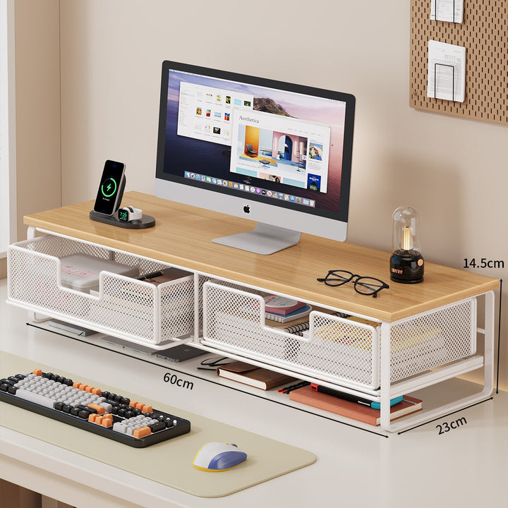 Multi-Function Desk Organizer with Mesh Storage Boxes