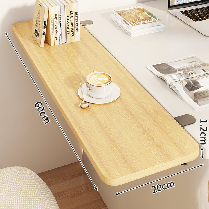 Compact Foldable Clip-On Desk-Edge Shelf