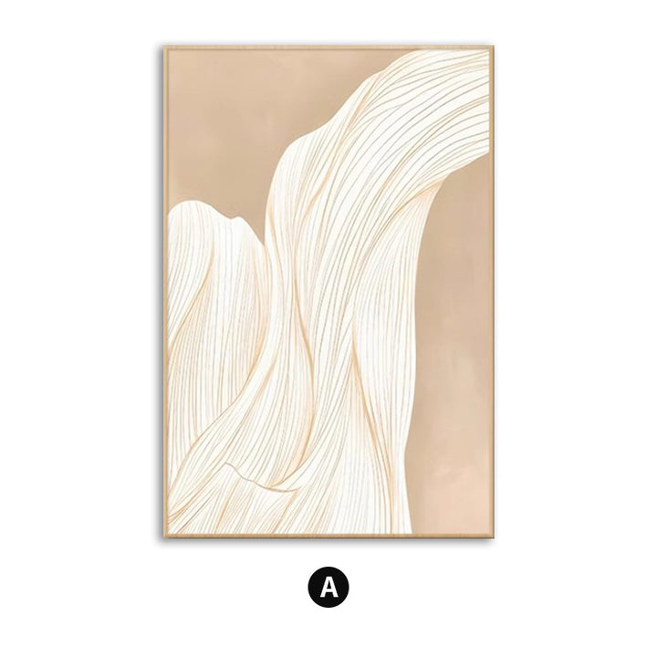 Abstract Wavy Line Framed Wall Art