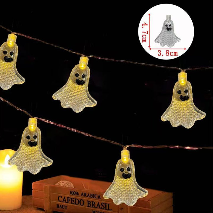 Decorative Halloween LED Pumpkin Ghost Bat String Lights