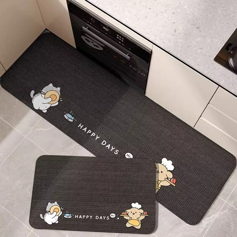 Playful Dog-Themed Kitchen Mat