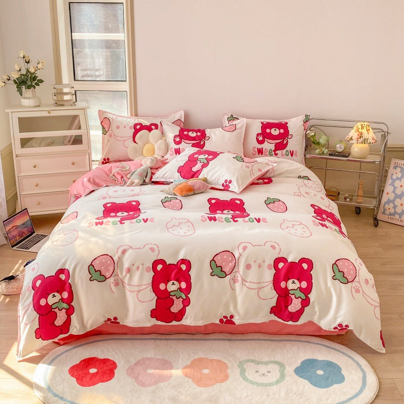 Playful Cartoon Bear Bedding Set