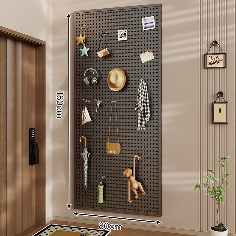 Wall-Mounted Perforated Pegboard Organizer Panel with Metal Frame