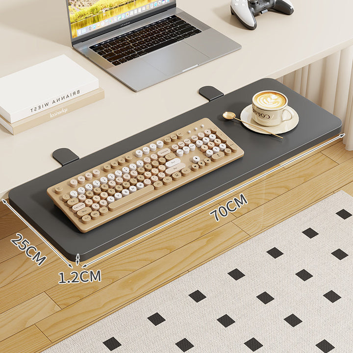 Clamp-On Foldable Bamboo Side Tray Table for Desk and Sofa