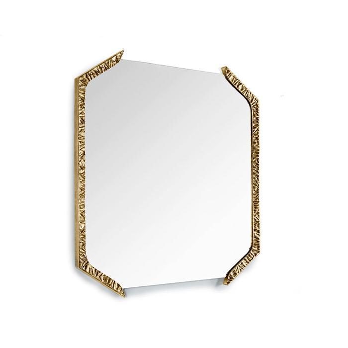 Decorative Wall Mirror With Filigree Metal Frame