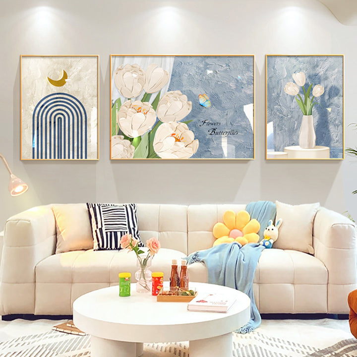 Decorative Framed Triptych Art Print
