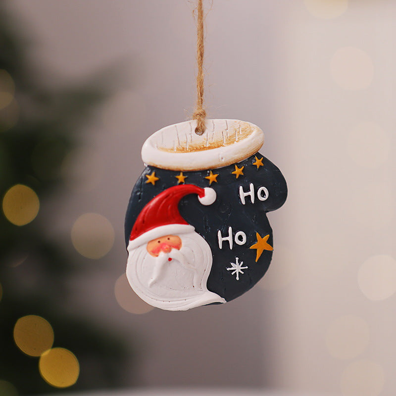 Decorative Christmas stocking with reindeer motif