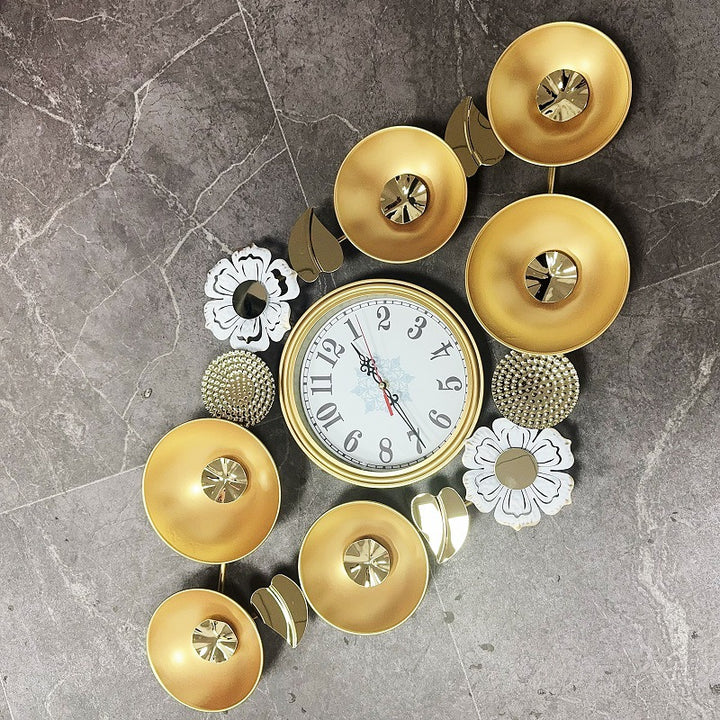 Elegant Decorative Wall Clock with Floral Accents