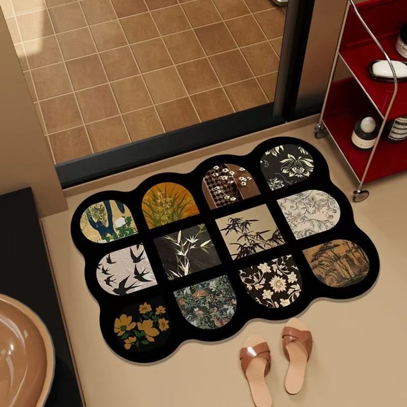 Artistic Floral Print Area Rug for Home Decor