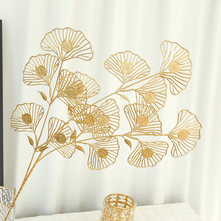 Elegant Metal Leaf Decoration