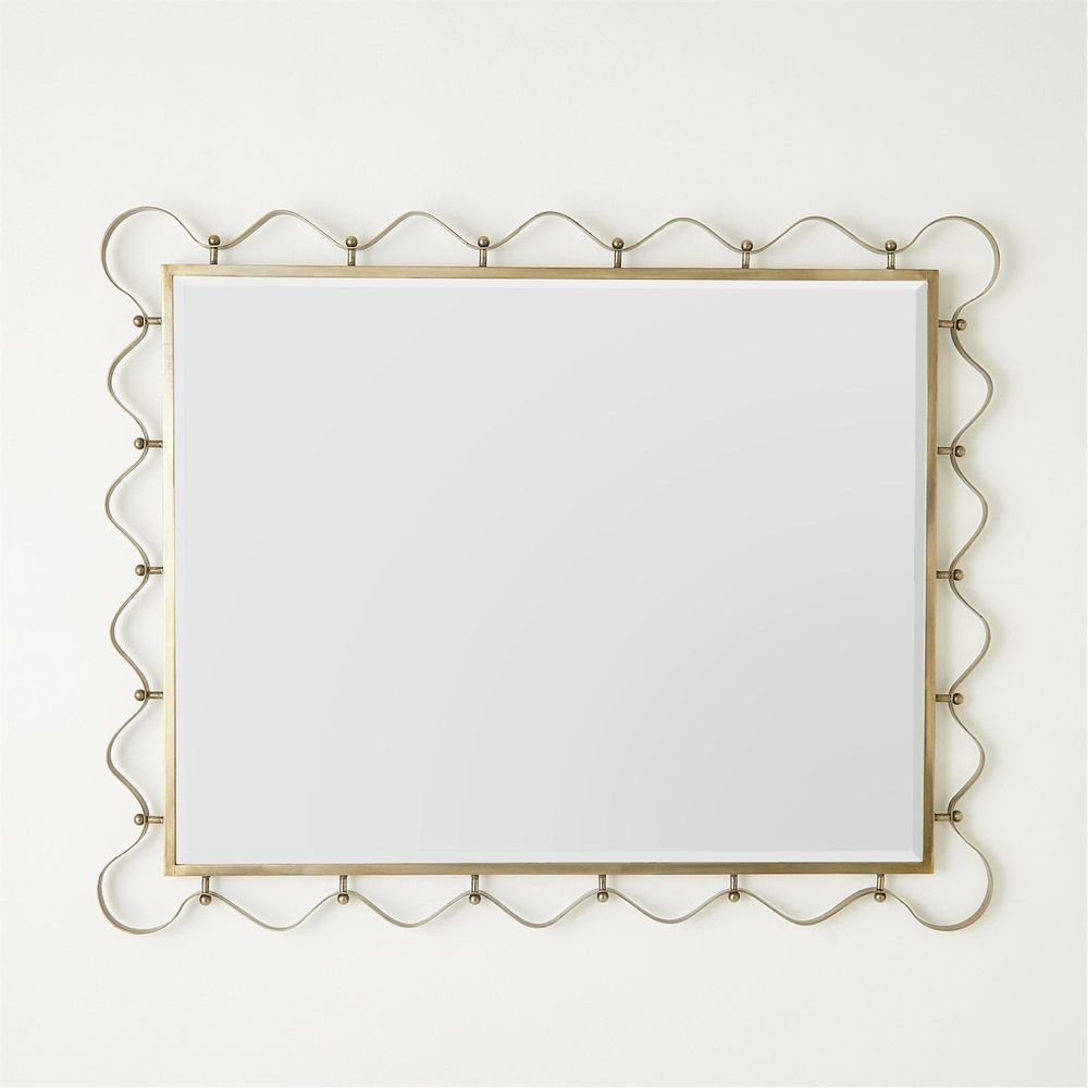Decorative Wall Mirror With Wavy Edge