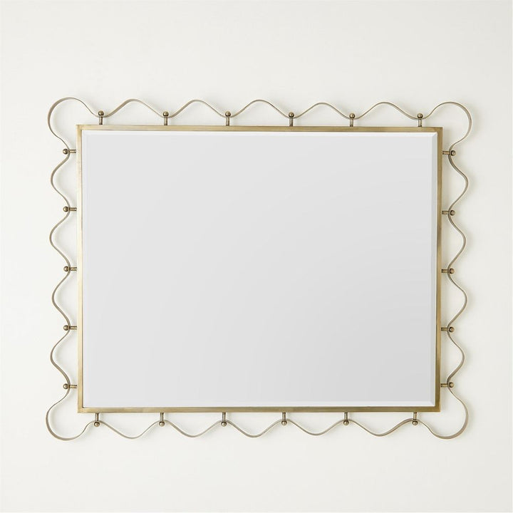 Decorative Wall Mirror With Wavy Edge