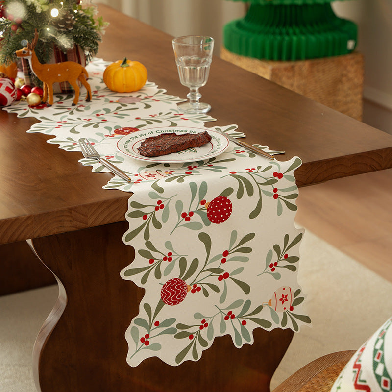 Festive wavy table runner