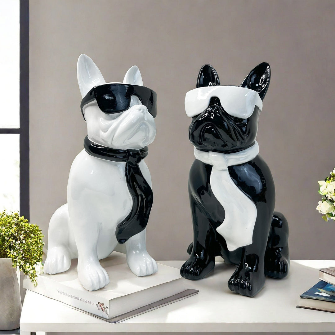 Colorful Bulldog Decoration Figurine Made of Resin