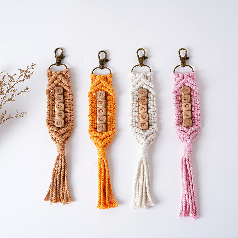 Personalized Macrame Keychain Holder