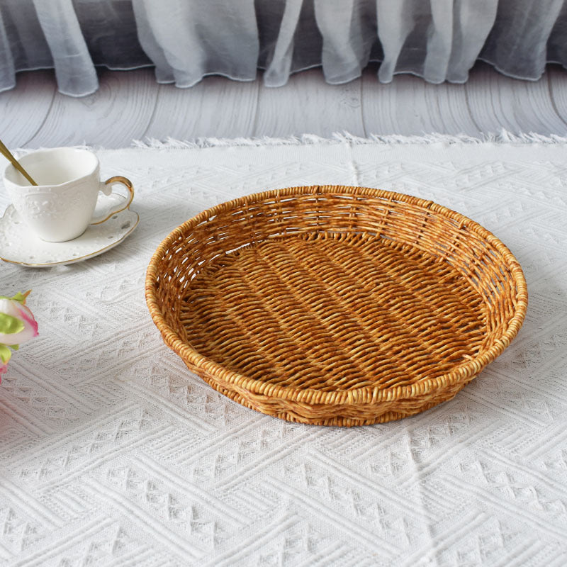 Leaf-Shaped Woven Serving Platter