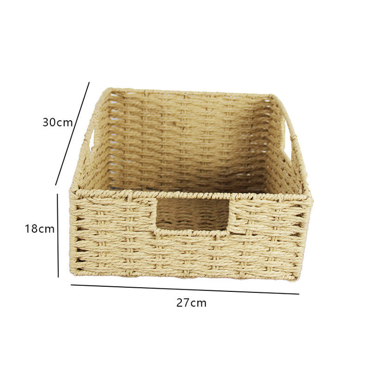 Natural Fiber Rectangular Storage Basket