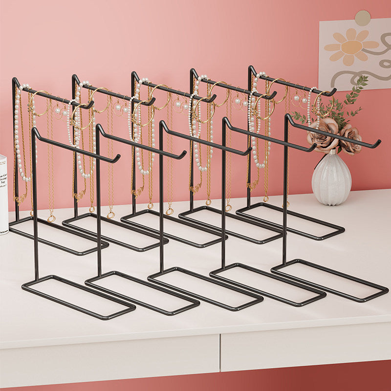 Metal T-Bar Jewelry Display Stand Pair