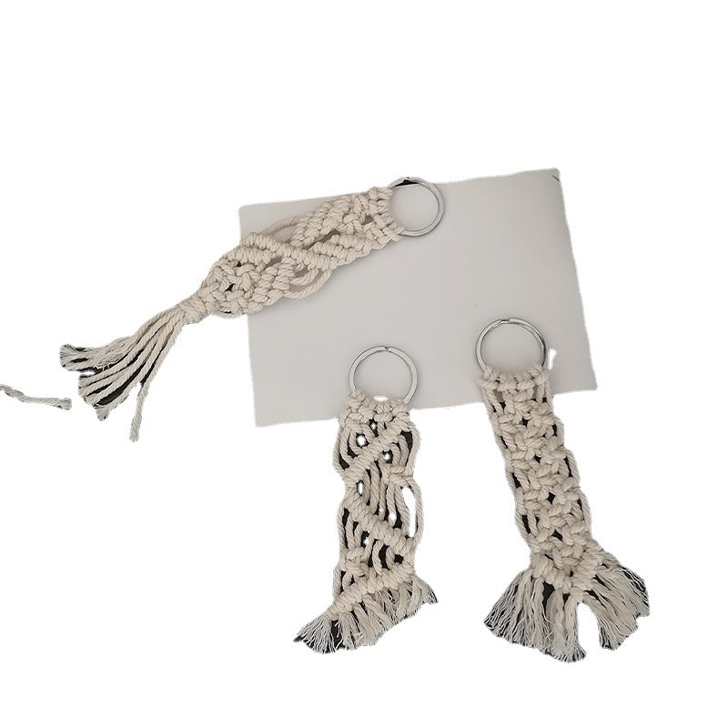 Macrame Keychain Set with Decorative Fringes